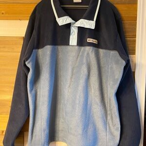 Men’s Columbia Two-Tone Blue Fleece Pullover